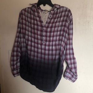 Vintage America Blues Long Sleeve Flannel Top